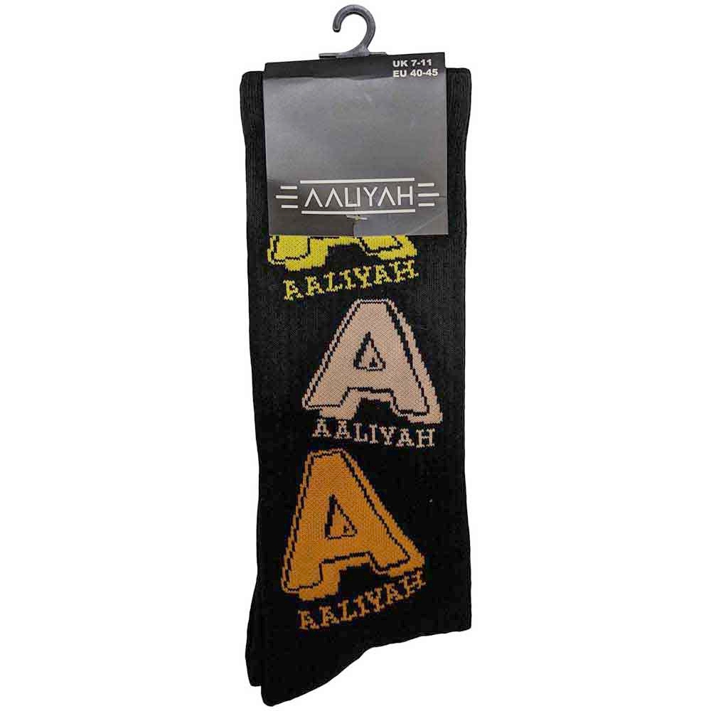 Aaliyah - Tricolour Logo Sokken - Zwart